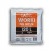 Mocne worki na gruz 120 L (70 cm x 115 cm) grube wytrzymałe 5 szt BagMaster