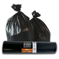 Mocne worki na śmieci 120 L (70 cm x 115 cm) 25 szt wytrzymałe BagMaster