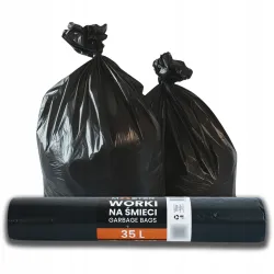 Mocne worki na śmieci 35 L (50 cm x 60 cm) 25 szt wytrzymałe BagMaster