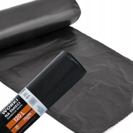 Mocne worki na śmieci 120 L (70 cm x 115 cm) 25 szt wytrzymałe BagMaster