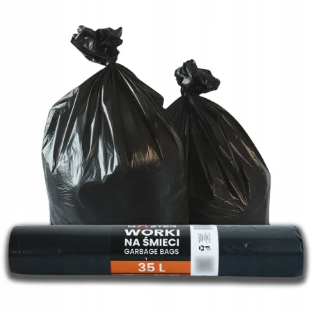 Mocne worki na śmieci 35 L (50 cm x 60 cm) 25 szt wytrzymałe BagMaster
